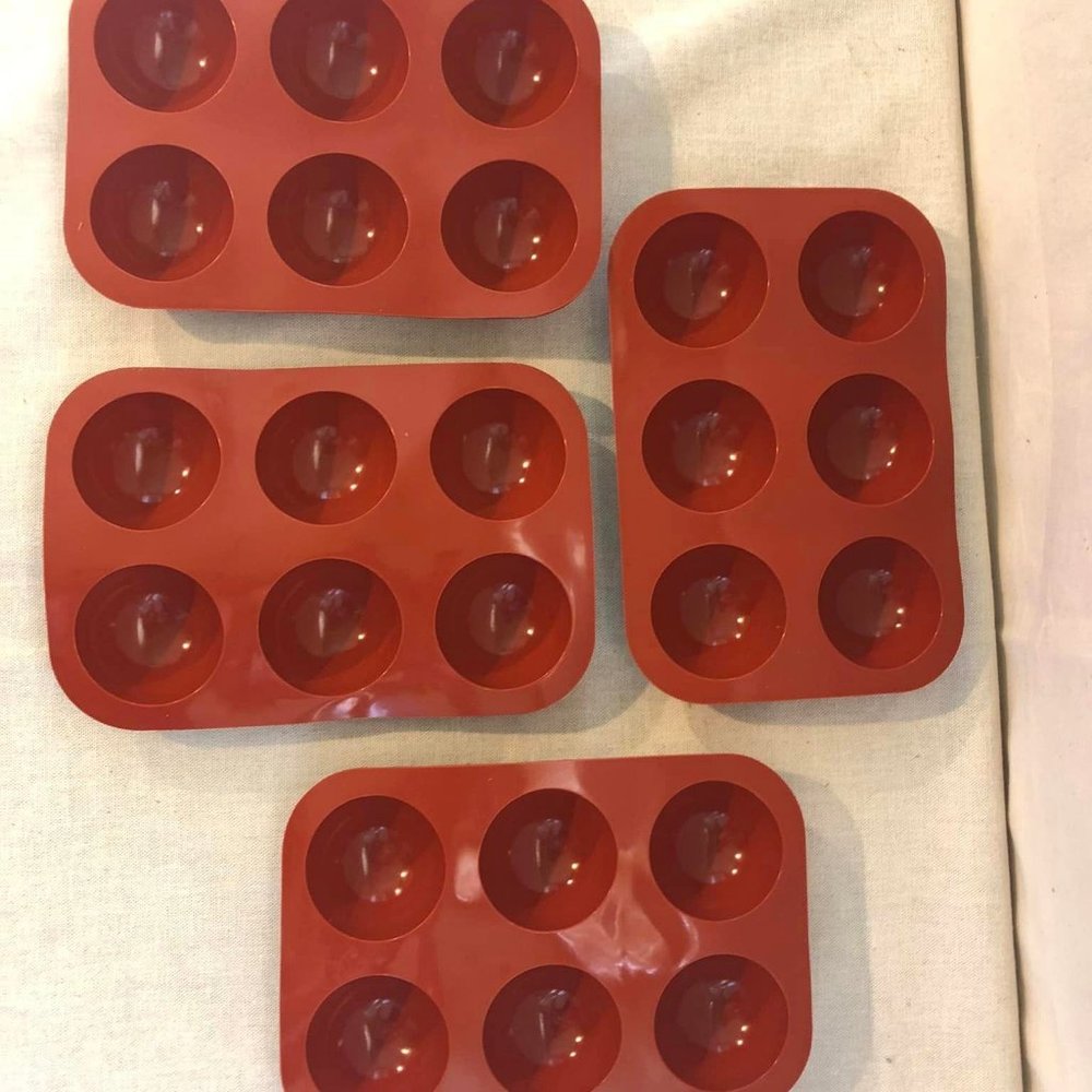 Set of 4 Semi Sphere Silicone Molds